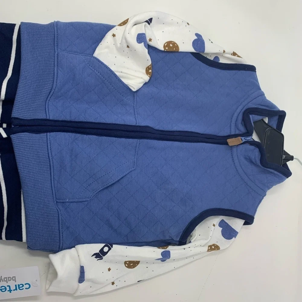 Carter's 3-Piece Vest, Rocket Bodysuit & Pants Set - Baby Boy -‎ 24M